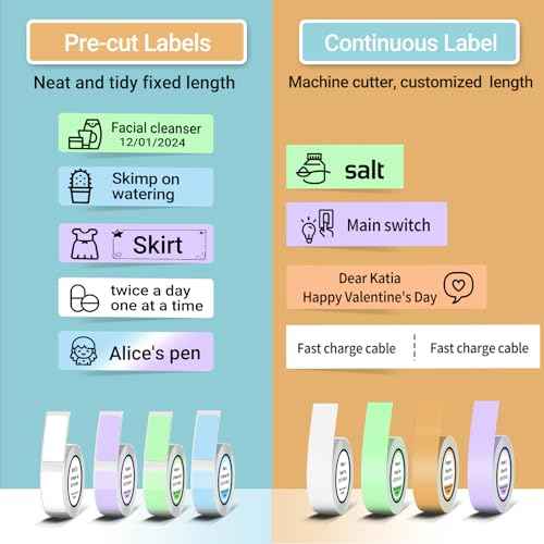 ORGBRO X1 Label Maker Tape, Genuine Thermal Label Print Paper 0.47"¡¿1.57"(12¡¿40mm), Standard Laminated Office Labeling Tape Replacement, 160 Tapes/Roll, 3-Roll, White