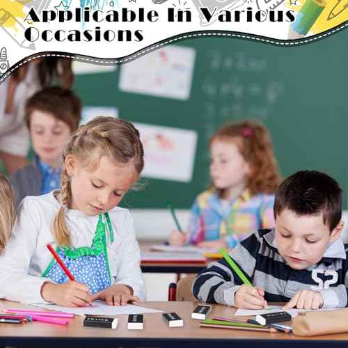 300 Pieces Operation Christmas White Pencil Erasers Bulk Soft Art Pencil Large Rubber Erasers for Drawing Kids Student Artist Office Home Classroom Writing 1.8 x 0.8 x 0.3 Inch