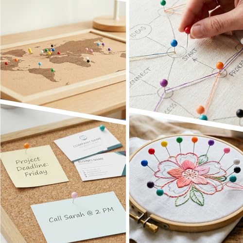 100 Pcs Map Pins Multi-Color – Kaileen Travel Map Push Pins, 10 Colors, 100 Count