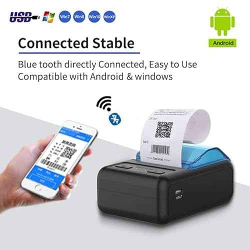 Bluetooth Receipt Printer, 58mm Mini Wireless POS Thermal Printer for Restaurant sales retail,portable pocket bill ticket receipt printer,only compatible with android/Windows£¬NOT FOR TABLET