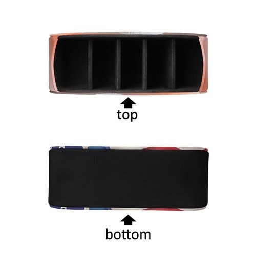 ZCFYGDX Remote Control Holder with 5 Compartments, USA Flag Print Office Desk Organizers - Couch/TV Stand/Bedside Table Accessory - Desktop Storage Caddy,for Remote,Controllers,Glasses