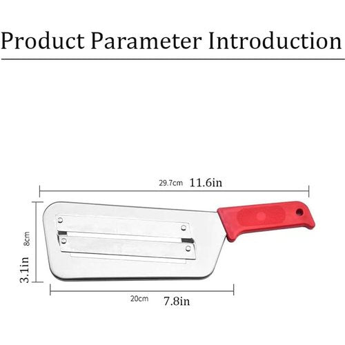 1/2pcs Lineraparnt Shredder Knife, Stainless Steel Shredder Knife, Dual Blade Julienne Cutter, Stainless Steel Cabbage Shredders, Durable Lettuce & Veggie ShredderKnife for Coleslaw (2)