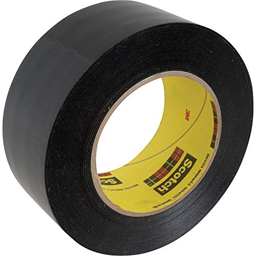 3M 481 Rubber Preservation Sealing Adhesive Tape, 170 Degree F Performance Temperature, 9.5 mil Thick, 36 yds Length x 2" Width, Black