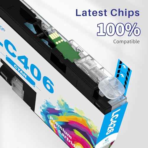 Q-image LC406XL LC406 Ink Cartridges to Use with MFC-J4335DW MFC-J4345DW MFC-J4535DW MFC-J5855DW MFC-J5955DW MFC-J6555DW MFC-J6955DW Inkvestment Tank All-in-One Printer (Black, Cyan, Magenta, Yellow)