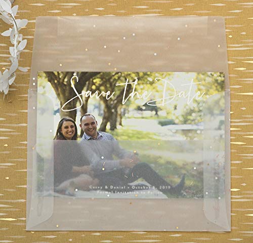 JAM Paper 9 x 12 Clear Translucent Vellum Envelopes Pack of 50