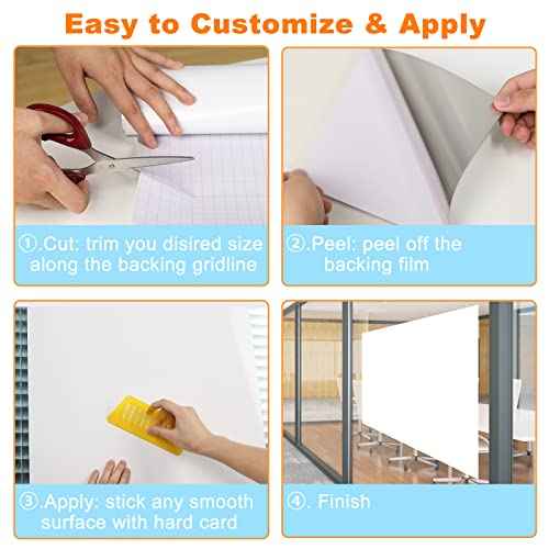 Nortix Whiteboard Wallpaper, Whiteboard Contact Paper, White Board Sticker, Stain-Proof, Super Sticky Peel and Stick Dry Erase Roll for School/Office/Home, 1.45x11ft (2)