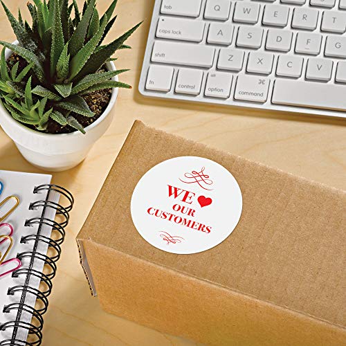 Avery 2.5-Inch Round Printable Labels - 300 Matte White Stickers for Branding & Packaging