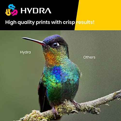 Hydra Remanufactured Ink Cartridge Replacement for Epson 220 220XL High Yield (2 Black, 1 Cyan, 1 Magenta, 1 Yellow, 5-Pack) for XP-320, XP-420, XP-424, WF-2630, WF-2650, WF-2660, WF-2750, WF-2760