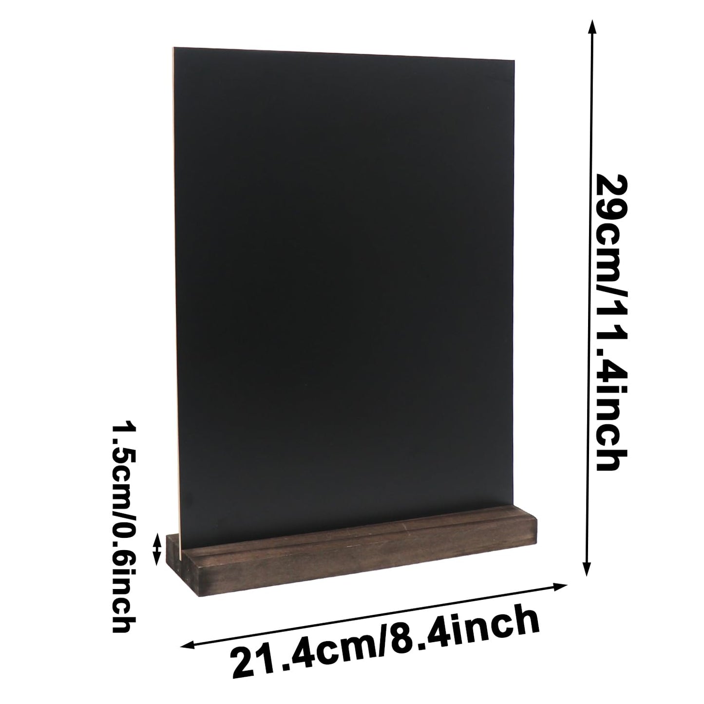 Tabletop Chalkboard Sign with Base Stand 1 Pack 8.5 x 11inch Double Side Standing Menu Boards Food Signs for Party Buffet Wedding Bar and Restaurant