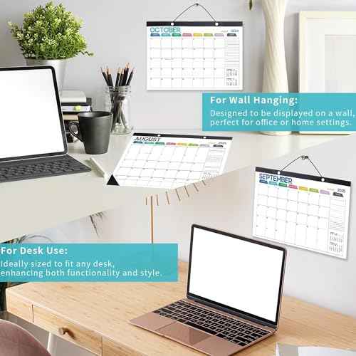 Desk Calendar 2026 Wall Calendars, November 2025 - December 2026 Monthly Planner Paper Office Desktop 17"X 12", Months Planning and Organizing Home, School, Office, Holiday, Vacation