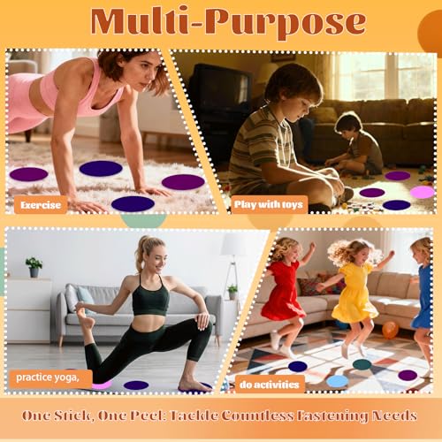 36 Pack Colorful Carpet Floor Markers - Reusable Yoga & Classroom Dots