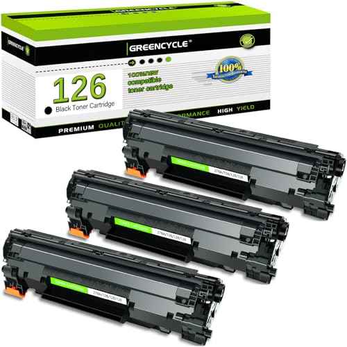 greencycle Compatible Toner Cartridge Replacement for Canon 126 CRG-126 CRG126 3483B001 for use in ImageClass LBP6200d, and LBP6230dw Wireless Laser Printers (Black,3 PK)