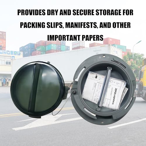 Cabtherlyn 4 Pack Truck & Trailer Twist Lock Document Holders Waterproof Gray ABS
