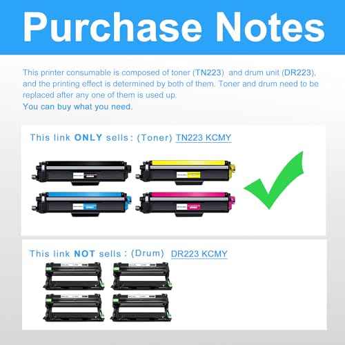 LCL Compatible Toner Cartridge Replacement for Brother TN-223 TN223 TN-223BK TN223BK TN223C TN223M TN223Y HL-L3210CW HL-L3230CDW HL-L3270CDW HL-L3290CDW MFC-L3710CW MFC-L3750CDW (4-Pack KCMY)
