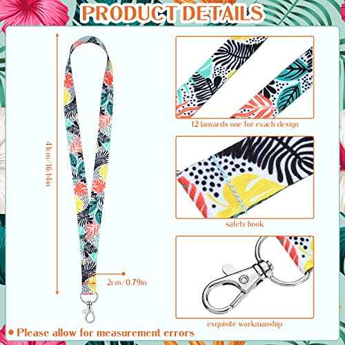 48 Sets Cruise Lanyard for Ship Cards Bulk Hawaii Carnival Lanyards with ID Holder Aloha Cruise Accessories Set Lanyard Waterproof Card Holders for Badge Key Card Women Men Essentials