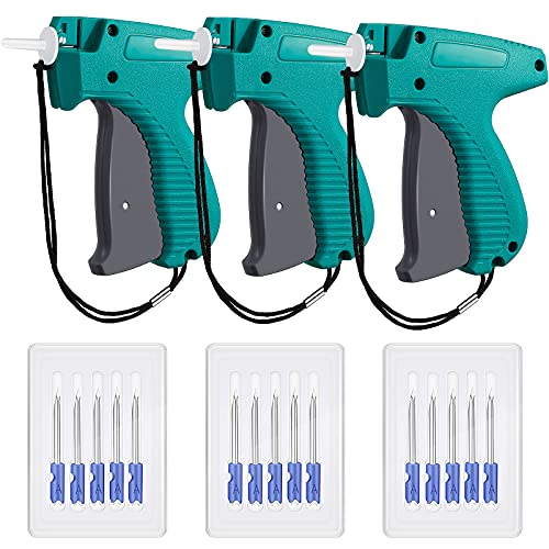 Honoson 3 Pcs Garment Tag Attacher with 15 Steel Needles, Green
