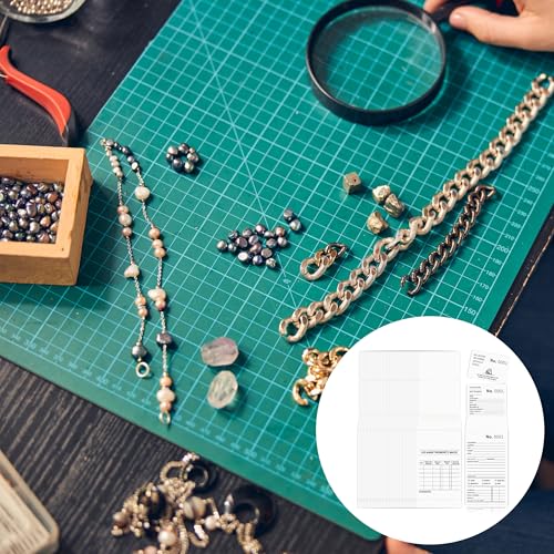 100 Pcs Jewelry Repair Envelopes 3-Part White Paper with Serial Numbers & Tear Lines