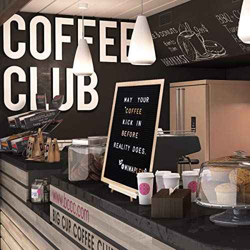 Black Felt Letter Board,Word Board Sign,16 x 12 inch Changeable Letter Board with 730 Plastic Message Board Letters Numbers Symbols Pattern,Wooden Tripod Stand, Scissors, 3 Free Storage Bags