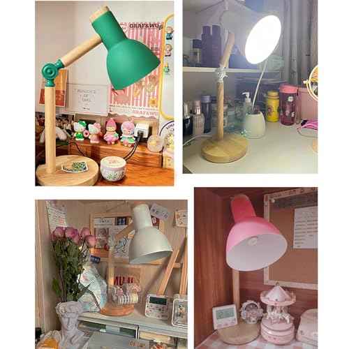 himmel Table Lamp, Adjustable Wooden Table Lamp, Children's Desk Lamp for Bedroom, Living Room, E27 Base Reading Next Lamp