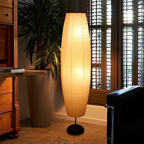 XENOID Paper Floor Lamp - Rice Paper Lantern Floor lamp Modern Large Floor Lamp for Bedroom,Living Room