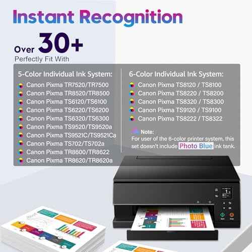 ONLYU Compatible Ink Cartridge Replacement for Canon 280 281 PGI 280 XXL CLI 281 XXL for PIXMA TR8520 TR7520 TS6120 TS6220 TS6320 TS8120 TS8220 TS9120 TS9520 TS9521C TS702 Printer (10 Pack)