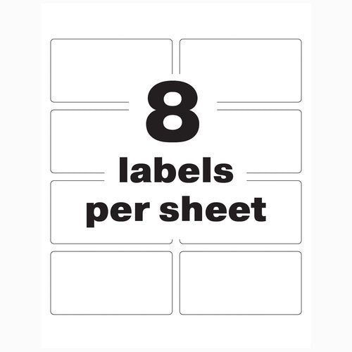 Avery White Asset Tag Labels, 3-3/4" x 2", Laser Printable Tags, 64 Waterproof Labels (61530)