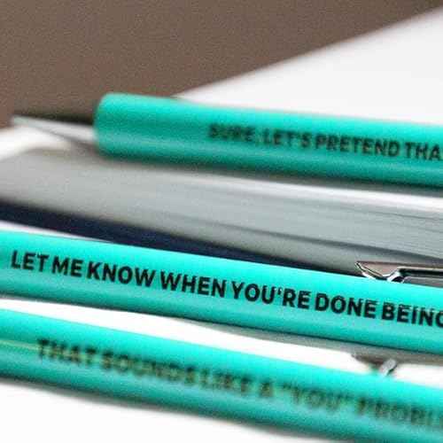 Funny Passive Aggressive Pens - 3 PCS Retractable Sarcastic Ballpoint Pens with Hilarious Quotes and Smooth Black Ink ? Novelty Office Gag Gift for Coworkers & Friends
