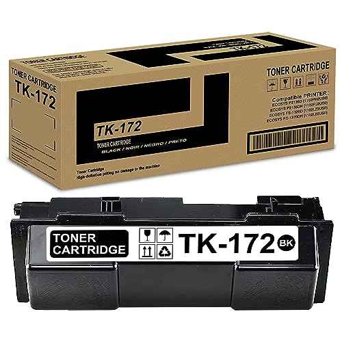 pgisoxt 1 Pack TK-172 1T02LZ0US0 Black Toner Cartridge High Yield Compatible TK-172 TK172 Replacement for Kyocera ECOSYS P2135d P2135dn FS-1320D FS-1370DN Printer (up to 7,500 Pages)