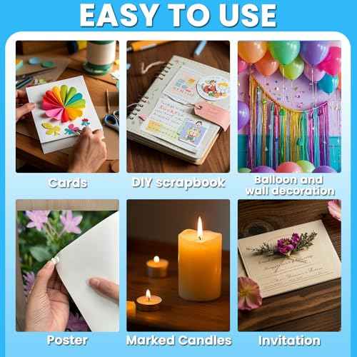 1000Pcs Double Sided Adhesive Foam Dots, 2mm and 1mm Thick Tape for Craft, Card Making, Marked Candles, Scrapbook, Poster and DIY Projects