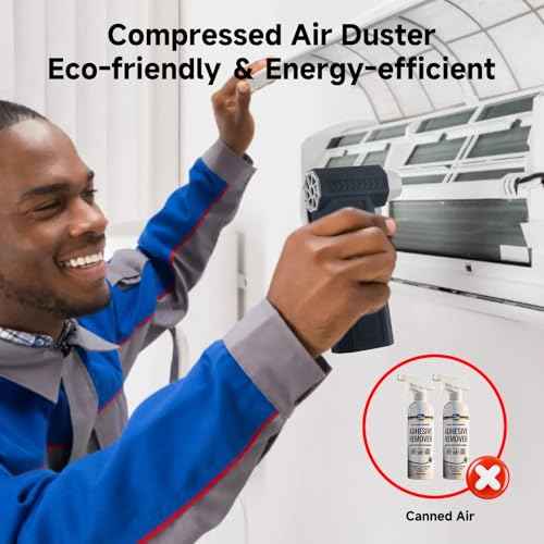VOTTAN Electric Air Duster, 150000RPM Super Power Rechargeable Mini Air Blower, Brushless Motor 3-Gear Adjustable Compressed Air Duster for PC Keyboard, Yard Outdoor
