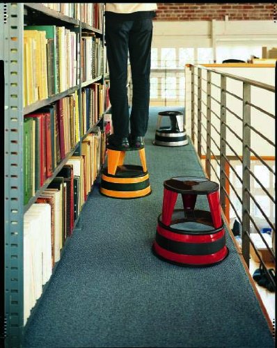 Cramer Rolling Step Stool with Locking Wheels, 350 lb Capacity - Silvertone