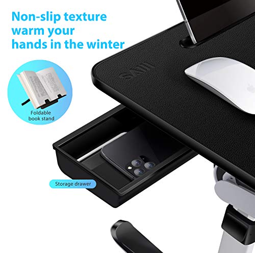 SAIJI Black X-Large Adjustable Laptop Lap Desk for Bed & Home Use