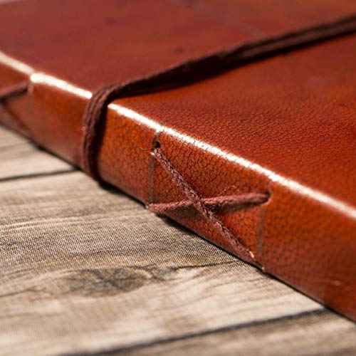Soothi, Another Adventure, Handmade Antique Leather Journal for Travel or Diary, Unlined, Brown, 7''x5''