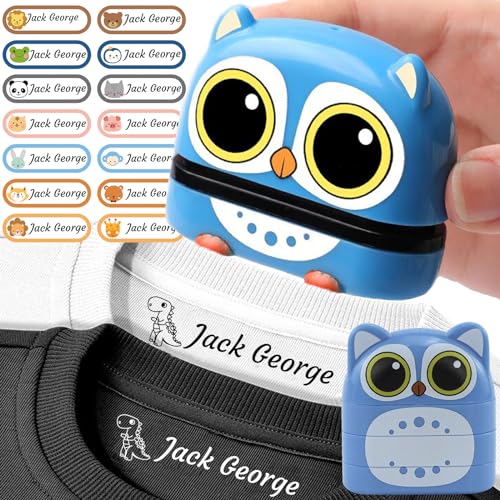 Waterproof Name Stamp for Clothes & School Uniforms - Personalized Signature Stamp