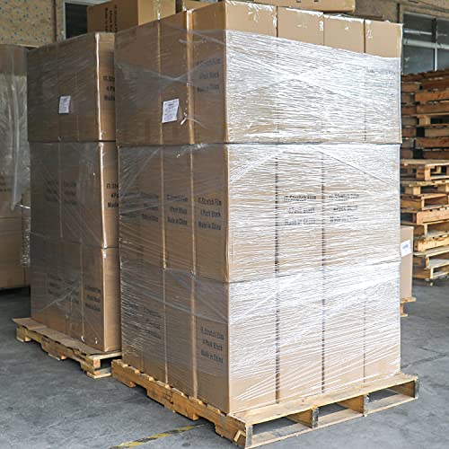 BOMEI PACK Clear Stretch Wrap Roll with Handles - 18" x 1000 Feet, Heavy Duty, 4 Pack, Transparent