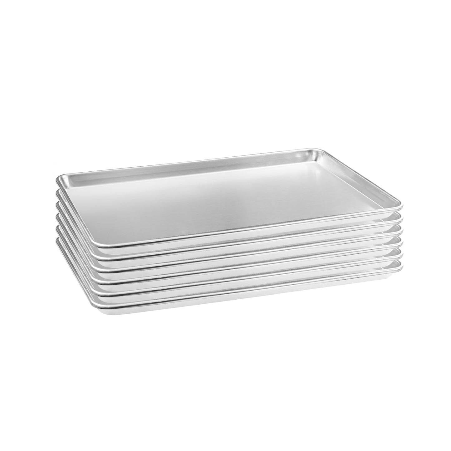 HARDURA Aluminum Baking Sheet Pan 18”L X 13”W X 1”H Cookie Sheet, 6Packs, For Oven in Bakery & Restaurant, Kitchen