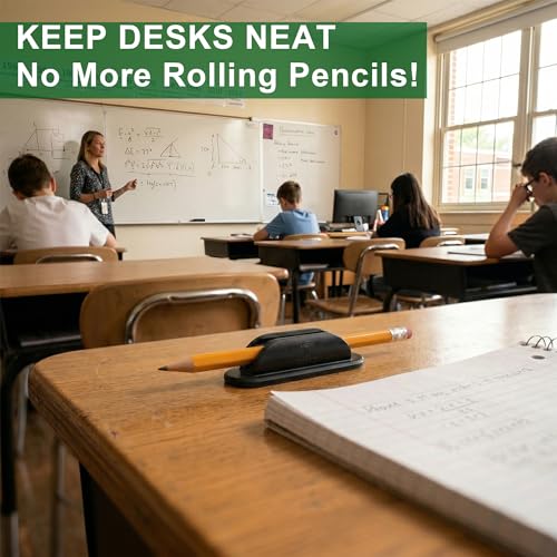 Tiizze Black Silicone Pencil Holders 10 Pack - Classroom & Desk Organizer