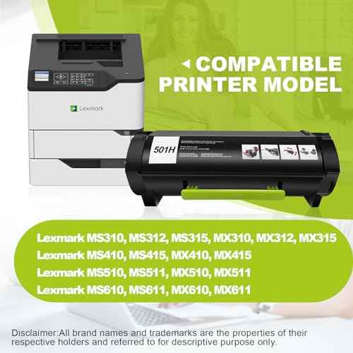 Remanufactured 50F1H00 Lexmark ms312dn Toner Cartridge for Lexmark MX310dn, MS410dn, MS510dn, mx410de MX510de, MX511de, MS610dn, MX610de, MX611de (5,000 Pages)