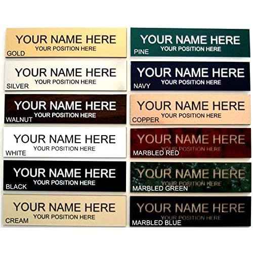 Lasercrafting Personalized Office Name Plate With Optional Wall or Desk Holder - 2x8 - CUSTOMIZE. Choose from a variety of colors and fonts to match your style. Great gift idea.