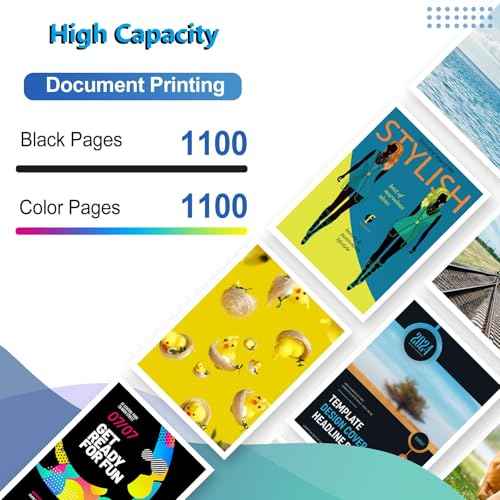 822 822XL 5PACK Remanufactured for Epson 822XL Ink Cartridges for Epson 822 T822 for Epson Workforce Pro WF-4830 WF-3820 WF-3823 WF-4820 WF-4833 WF-4834 Printer (2*Black, Cyan, Magenta, Yellow)