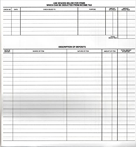 Executive Check Register 8-1/2 x 9-1/4, 192/384 Entries, Magnolia Registers