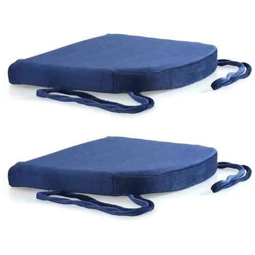Augld 14x14 Metal Chair Cushion Set of 2 Memory Foam School Chair Cushion Small U Shape Seat Cushion Navy