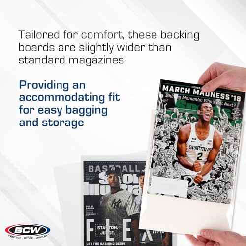 BCW Magazine Backing Boards 8.5" x 11" ? 100 Pack | 24pt Acid-Free Boards for Comics, Fabric Storage, Crafts & Collectibles | Precision Cut for Archival Protection