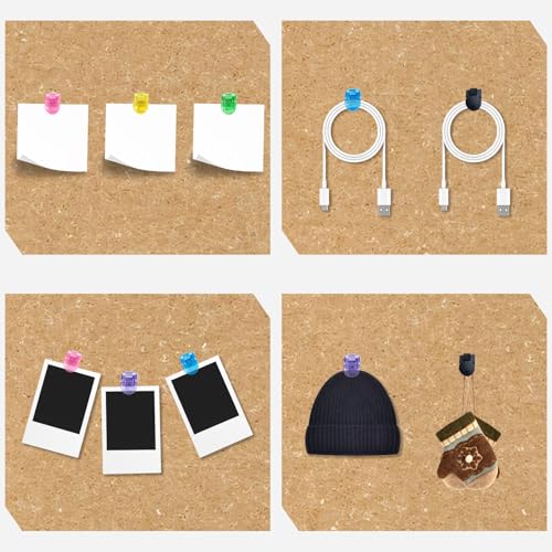 MXCOIRTP Multicolor 30pcs Cubicle Wall Clips for Photos, Notes & Cables