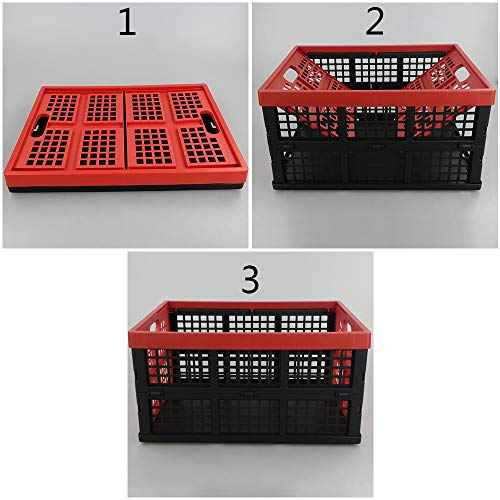 Obstnny 34 Quart Collapsible Storage Bins, Stackable Milk Crate, 3 Packs