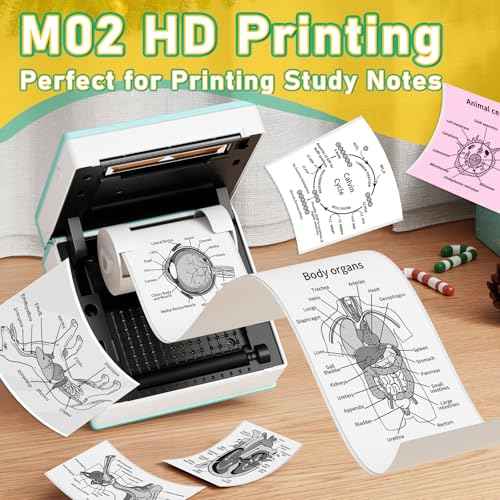 Phomemo Sticker Printer- Mini Sticker Printer Maker Machine, Mini Pocket Printers Instant Print for DIY Creation, Study Notes, Photos, Gifts, Portable Thermal Printers for Kids/Students/Teacher