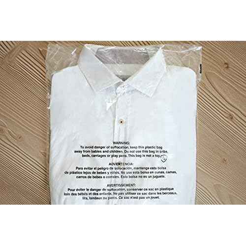 400 Count Combo Pack (12x15, 14x20) 200 Each - Clear Poly Bags with Suffocation Warning ? Self-Seal Storage, Shipping, Industrial Packaging