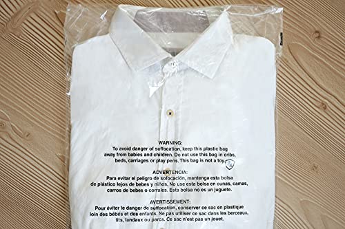 11x14 Clear Poly Bags with Self-Seal & Safety Warning – Bulk Shipping & Storage Pack
