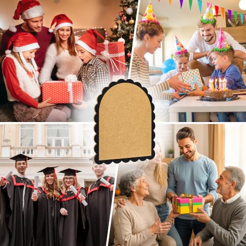 SHASHIDI 9.8x11.8 Inch Scalloped Arch Cork Board Decorative Pin Board for Photos & Notes