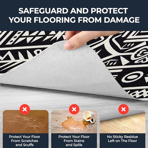 DECOLURE Office Chair Mat for Hardwood Floor, 36"x48", Computer Desk Chair Mat, Desk Rug for Home, Noise Reducing Rolling Mat, Smooth Anti-Slip Floor Protector (Aztec Tribal)